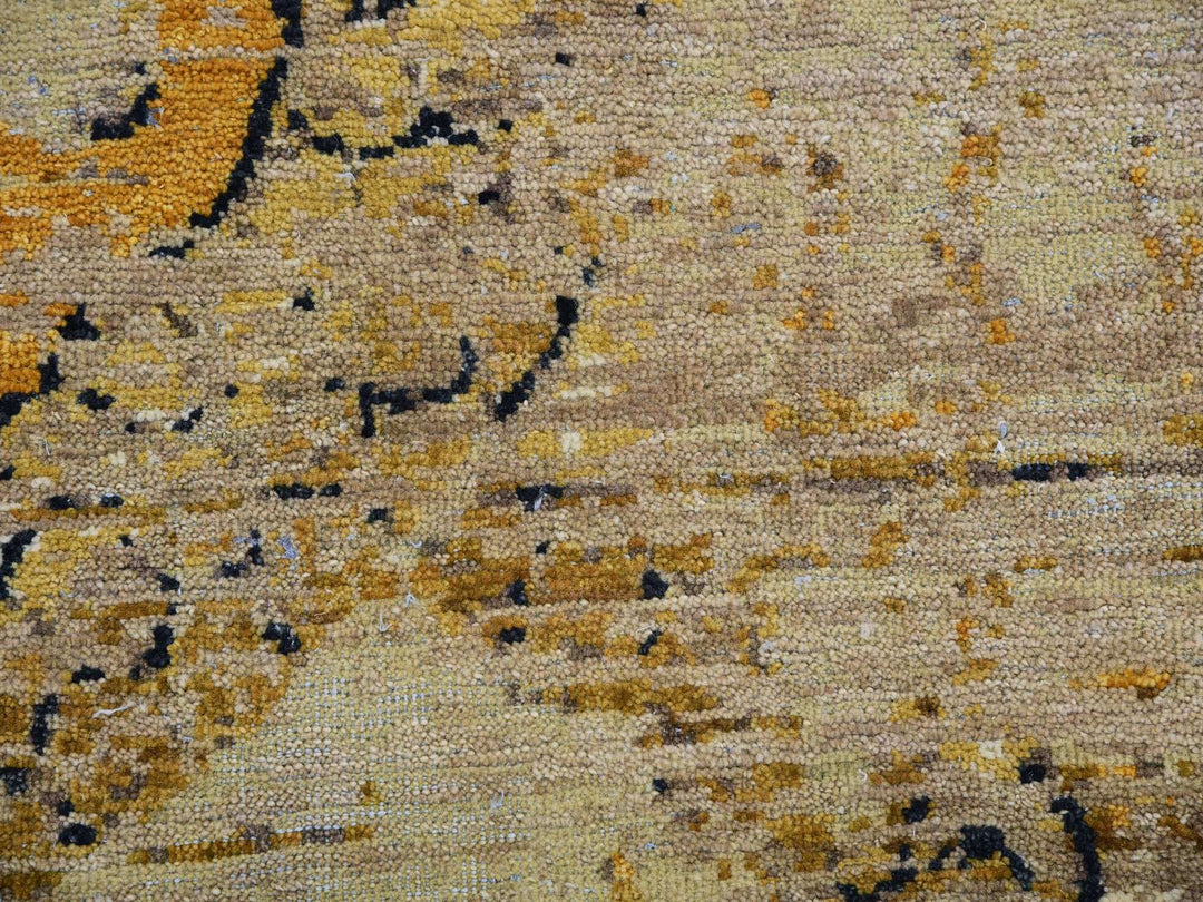 7'11" x 10'4" Vintage Hand Knotted Beige Wool Rectangle Oriental Rug - MOA10275435