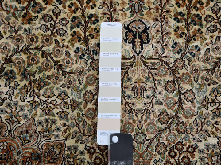 2'11" x 5'5" New Hand Knotted Ivory Silk Rectangle Oriental Rug - MOA10275438