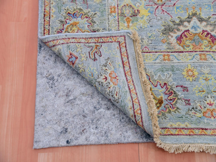 6'0" x 8'10" New Hand Knotted Grey Wool Rectangle Oriental Rug - MOA10275454