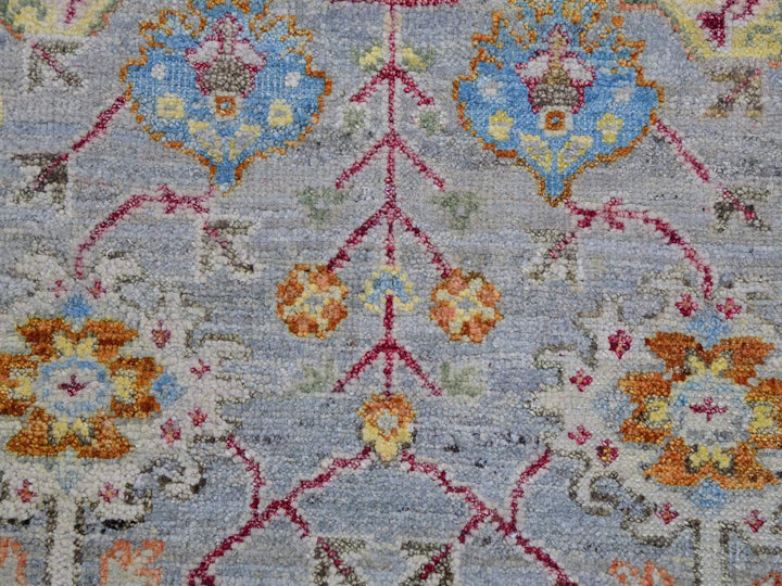 6'0" x 8'10" New Hand Knotted Grey Wool Rectangle Oriental Rug - MOA10275454