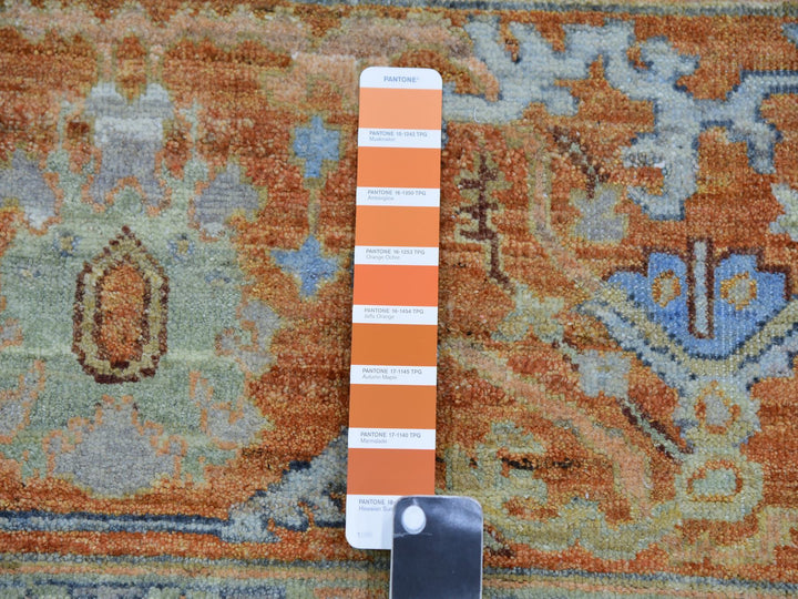 9'0" x 11'10" New Hand Knotted Blue Wool Rectangle Oriental Rug - MOA10275469