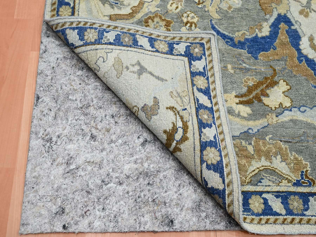 8'1" x 10'2" New Hand Knotted Ivory Wool Rectangle Oriental Rug - MOA10275472