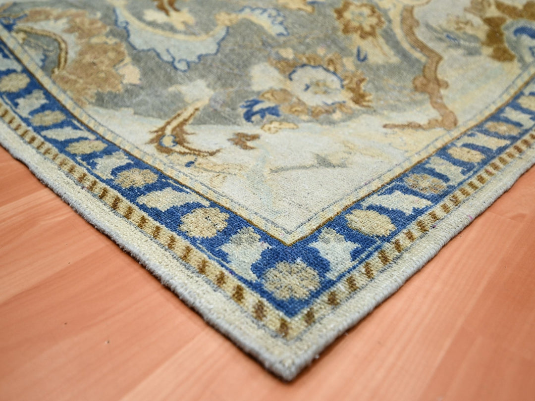 8'1" x 10'2" New Hand Knotted Ivory Wool Rectangle Oriental Rug - MOA10275472