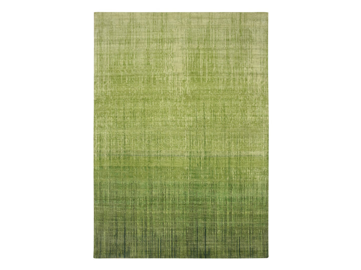 9'0" x 12'3" New Hand Knotted Green Wool Rectangle Oriental Rug - MOA10275482