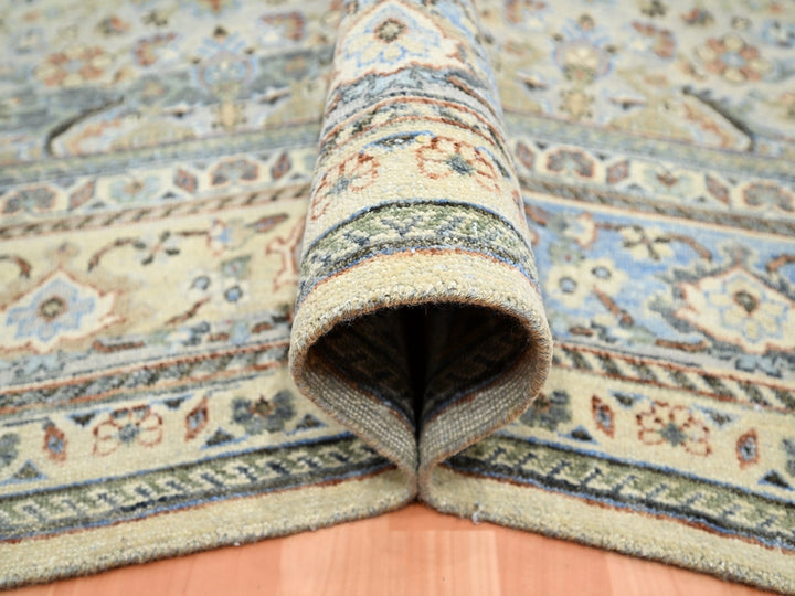 9'0" x 12'0" New Hand Knotted Grey Wool Rectangle Oriental Rug - MOA10275493