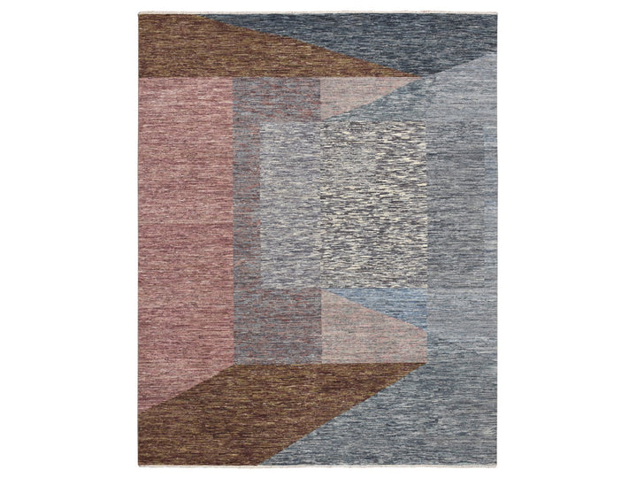 8'0" x 10'0" New Hand Knotted Multicolored Wool Rectangle Oriental Rug - MOA10275504