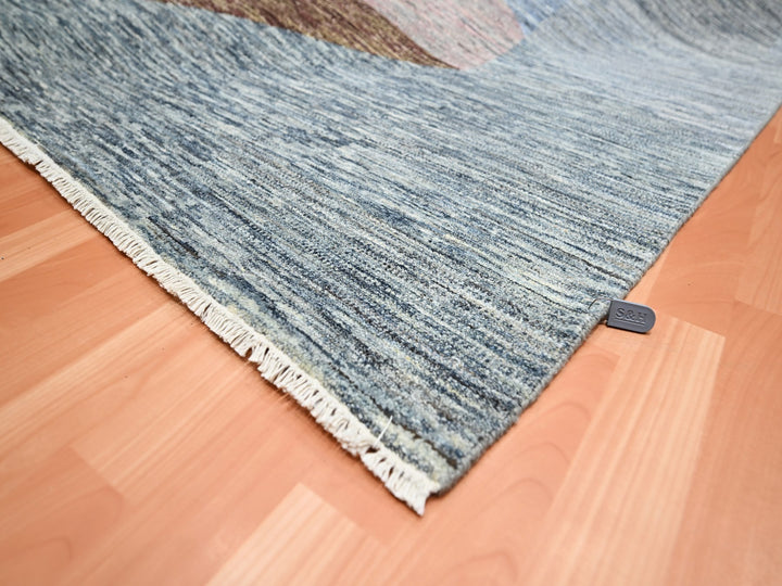 8'0" x 10'0" New Hand Knotted Multicolored Wool Rectangle Oriental Rug - MOA10275504