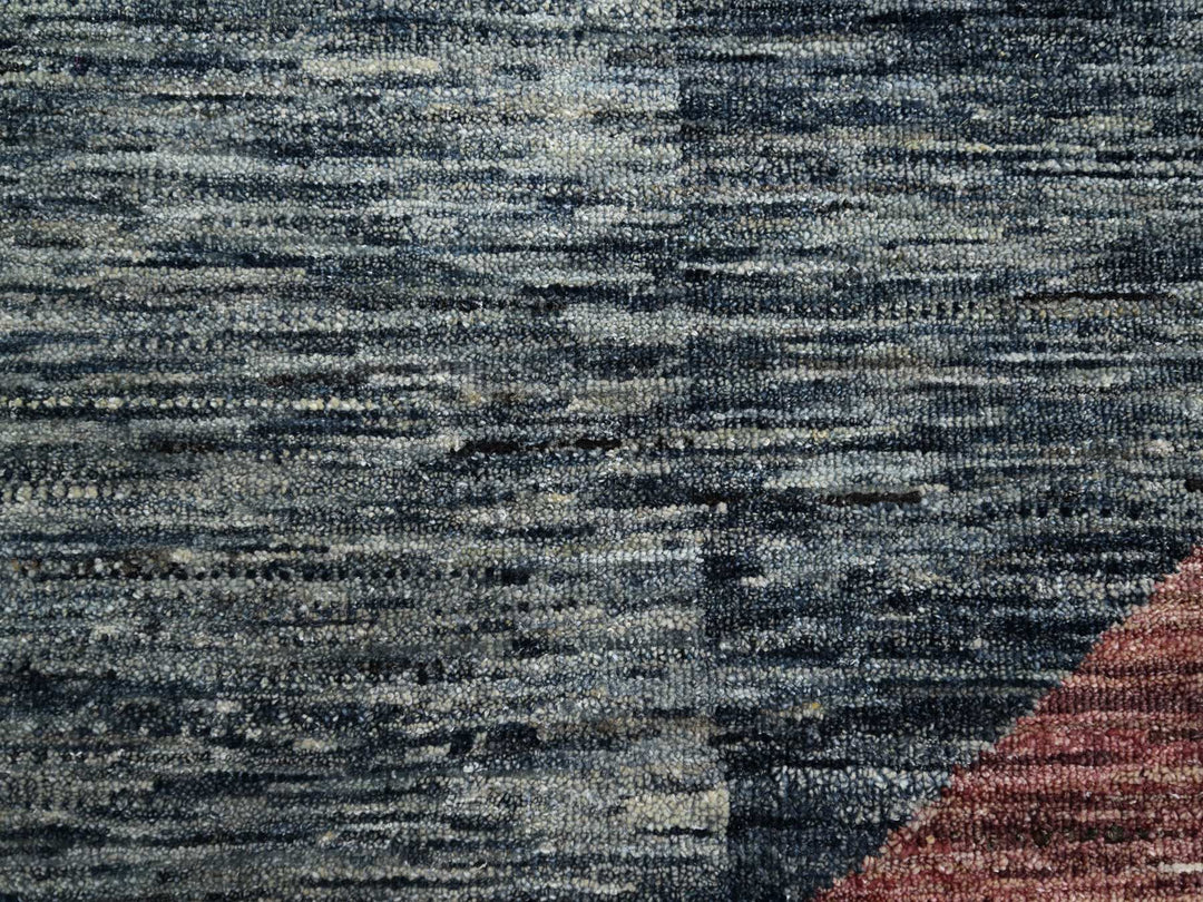 8'0" x 10'0" New Hand Knotted Grey Wool Rectangle Oriental Rug - MOA10275508