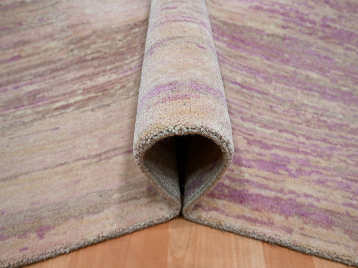 8'1" x 10'3" New Hand Knotted Pink Wool Rectangle Oriental Rug - MOA10275513