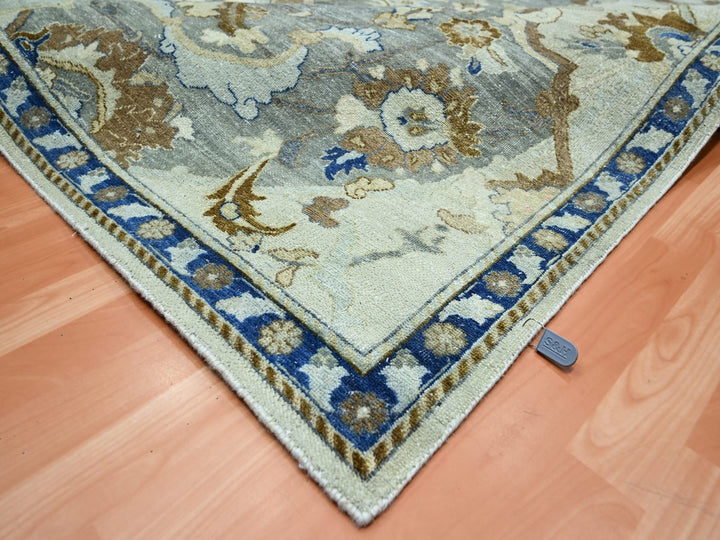 9'2" x 12'3" New Hand Knotted Ivory Wool Rectangle Oriental Rug - MOA10275521