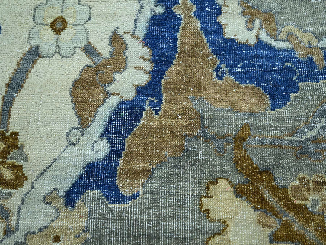 9'2" x 12'3" New Hand Knotted Ivory Wool Rectangle Oriental Rug - MOA10275521