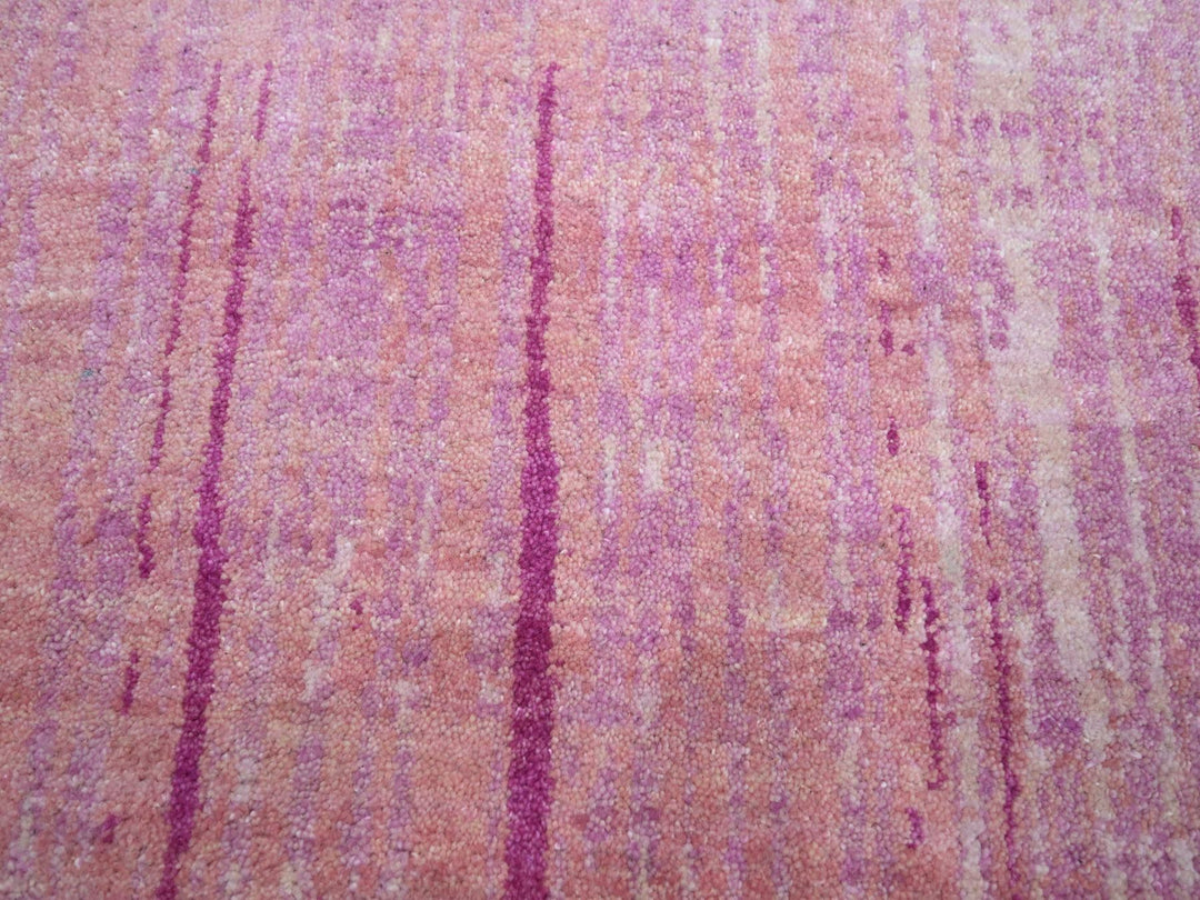 9'2" x 12'4" New Hand Knotted Pink Wool Rectangle Oriental Rug - MOA10275529