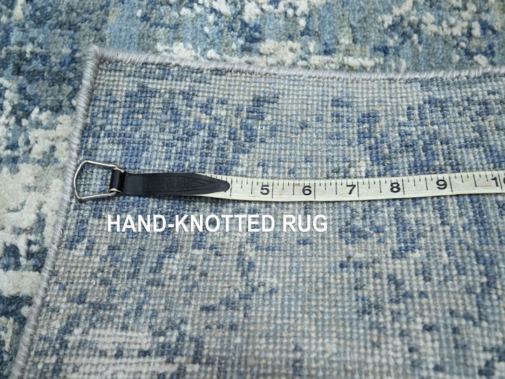 2'0" x 3'2" New Hand Knotted Blue Wool & Silk Rectangle Oriental Rug - MOA10275539