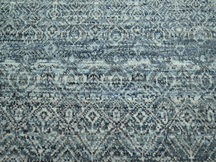 9'0" x 12'2" New Hand Knotted Grey Wool Rectangle Oriental Rug - MOA10275543