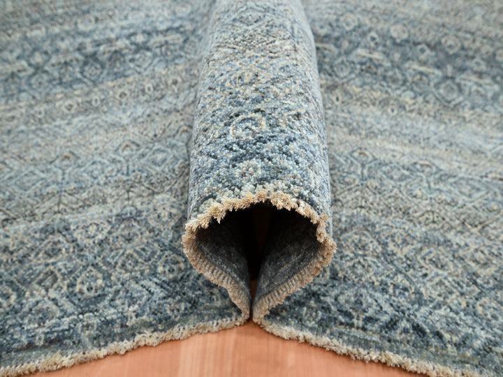 9'0" x 12'2" New Hand Knotted Grey Wool Rectangle Oriental Rug - MOA10275546