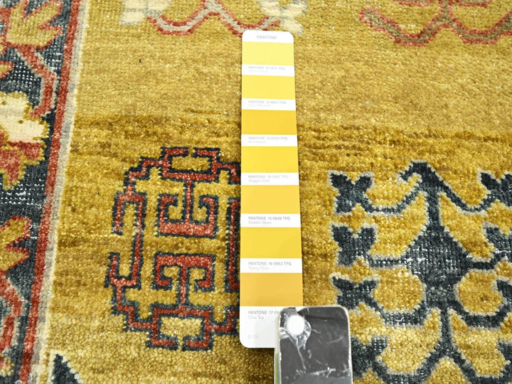 6'1" x 9'4" New Hand Knotted Green Wool Rectangle Oriental Rug - MOA10275572