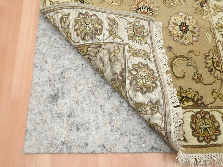 2'7" x 8'1" New Hand Knotted Brown Wool & Silk Runner Oriental Rug - MOA10275613