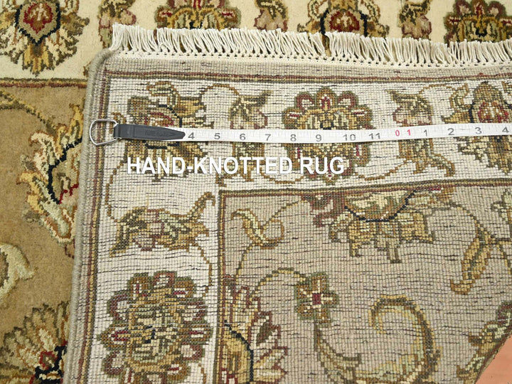 2'7" x 8'1" New Hand Knotted Brown Wool & Silk Runner Oriental Rug - MOA10275613