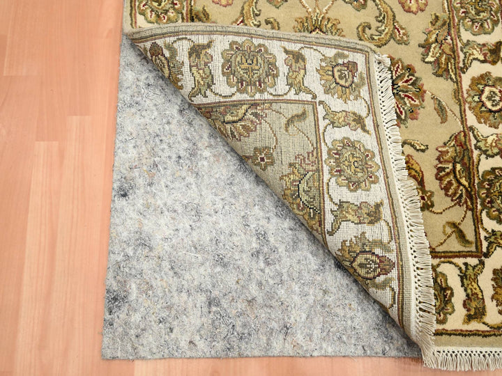 2'6" x 7'11" New Hand Knotted Brown Wool & Silk Runner Oriental Rug - MOA10275615
