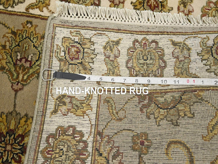 2'6" x 8'3" New Hand Knotted Brown Wool & Silk Runner Oriental Rug - MOA10275617