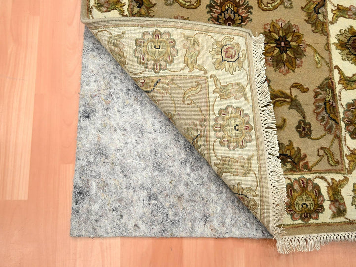 2'6" x 8'3" New Hand Knotted Brown Wool & Silk Runner Oriental Rug - MOA10275622