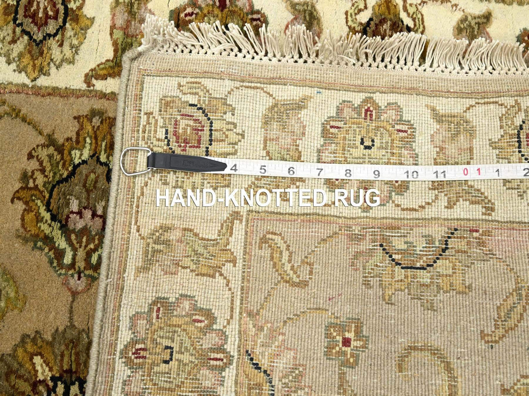 2'6" x 8'3" New Hand Knotted Brown Wool & Silk Runner Oriental Rug - MOA10275622