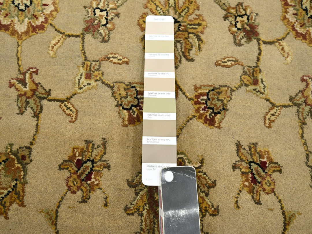 3'0" x 5'3" New Hand Knotted Brown Wool & Silk Rectangle Oriental Rug - MOA10275627