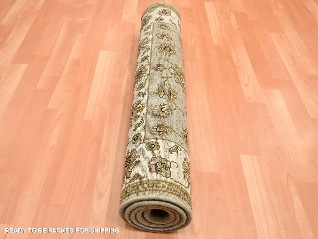 3'0" x 5'3" New Hand Knotted Brown Wool & Silk Rectangle Oriental Rug - MOA10275627