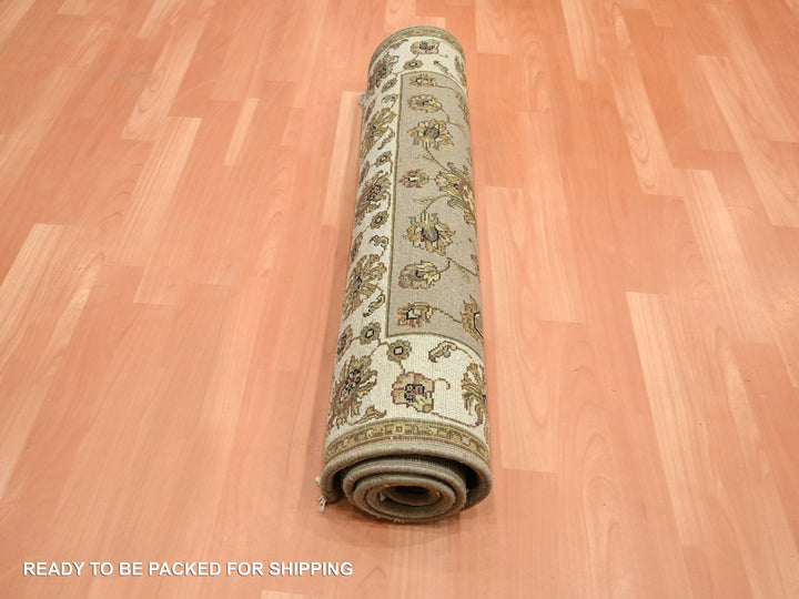 2'11" x 5'0" New Hand Knotted Brown Wool & Silk Rectangle Oriental Rug - MOA10275628