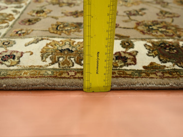 2'11" x 5'0" New Hand Knotted Brown Wool & Silk Rectangle Oriental Rug - MOA10275628