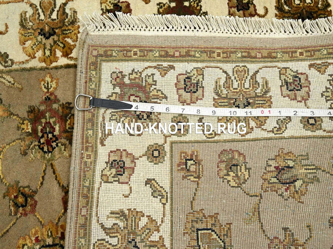 2'11" x 5'0" New Hand Knotted Brown Wool & Silk Rectangle Oriental Rug - MOA10275628