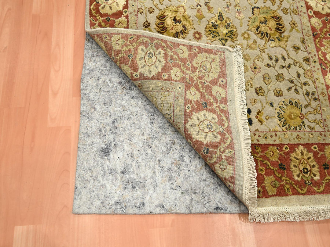 2'11" x 5'6" New Hand Knotted Brown Wool & Silk Rectangle Oriental Rug - MOA10275629