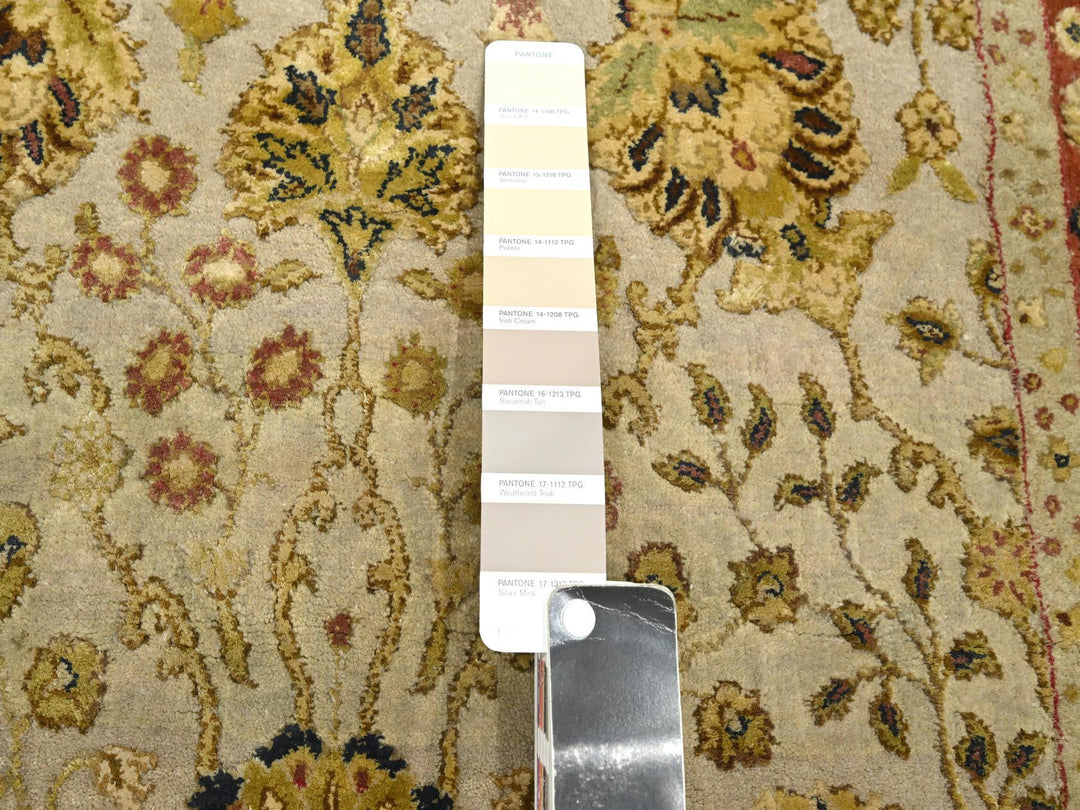 2'11" x 5'6" New Hand Knotted Brown Wool & Silk Rectangle Oriental Rug - MOA10275629