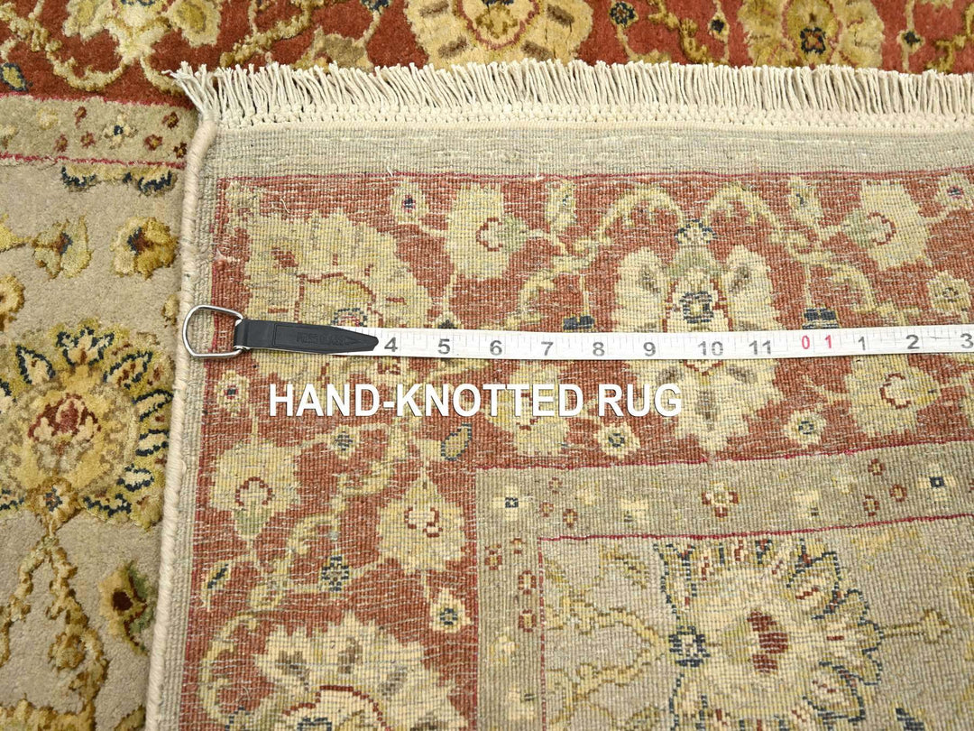 2'11" x 5'6" New Hand Knotted Brown Wool & Silk Rectangle Oriental Rug - MOA10275629