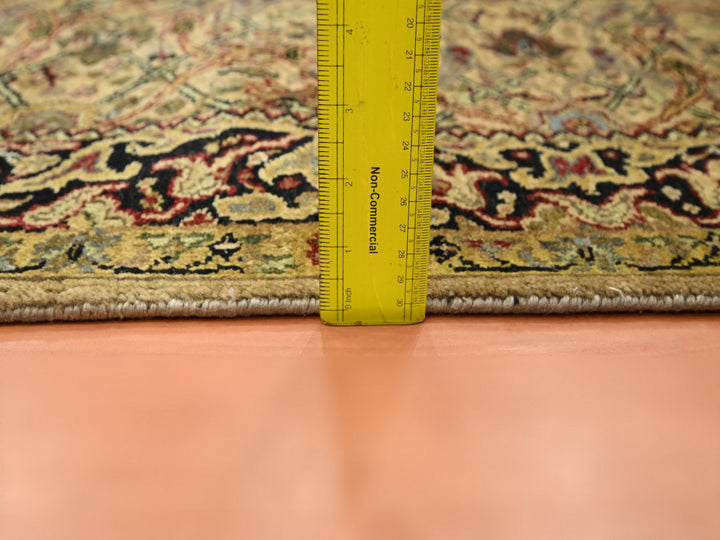 3'2" x 19'4" New Hand Knotted Yellow Wool Runner Oriental Rug - MOA10275632