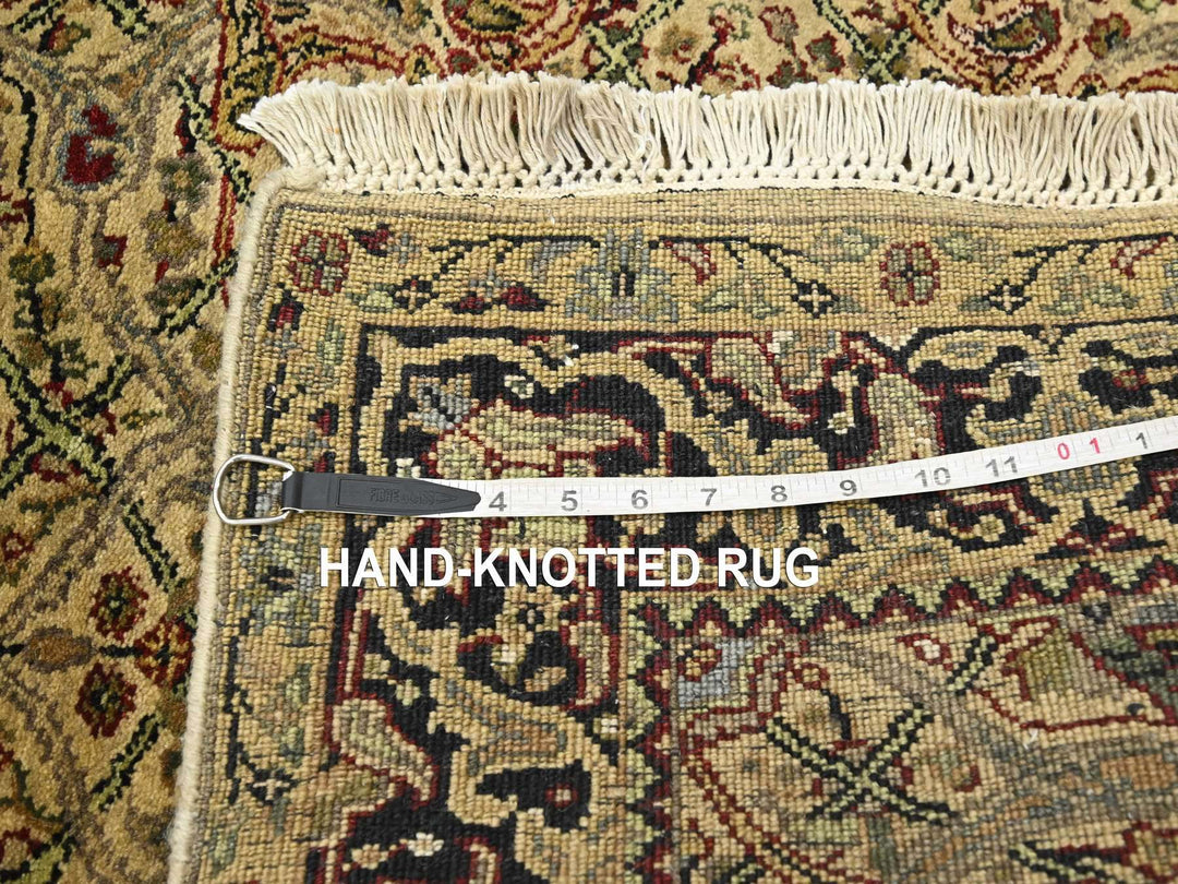 3'2" x 19'4" New Hand Knotted Yellow Wool Runner Oriental Rug - MOA10275632
