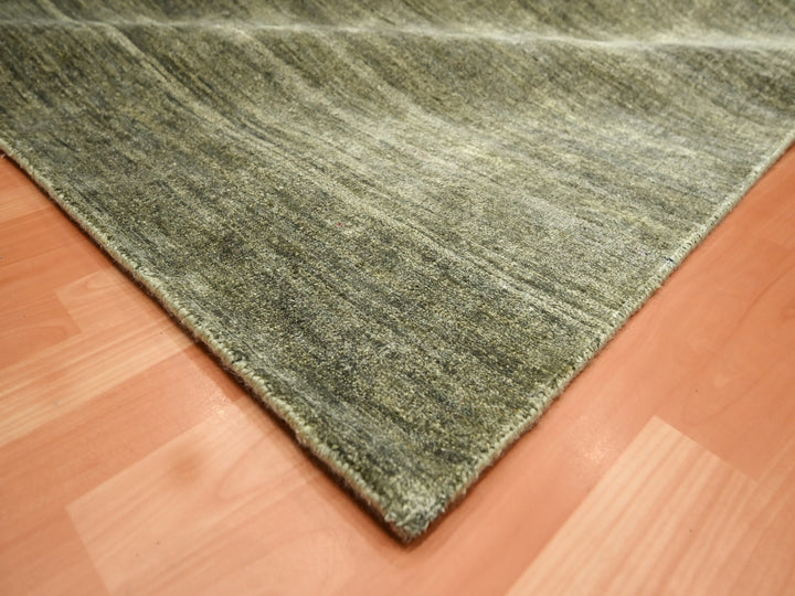9'10" x 13'11" New Hand Knotted Green Silk Rectangle Oriental Rug - MOA10275639