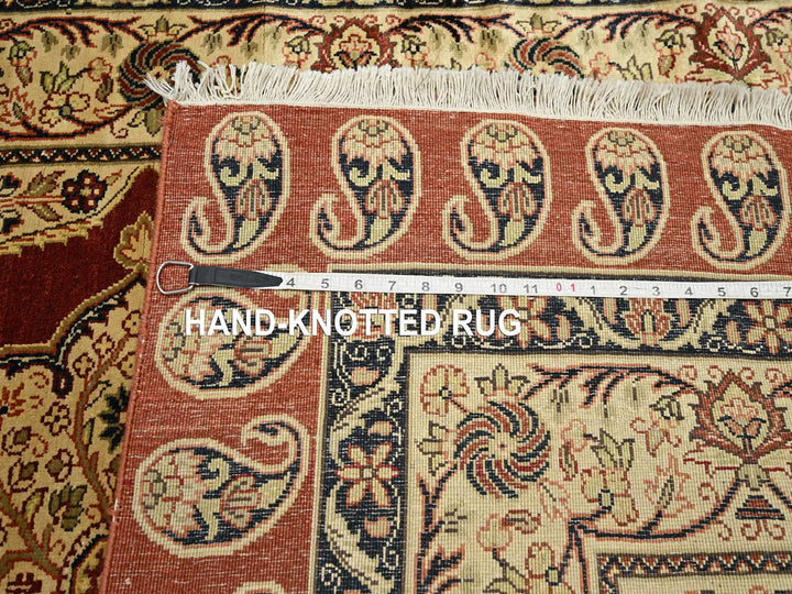 4'0" x 6'0" New Hand Knotted Red Silk Rectangle Oriental Rug - MOA10275647