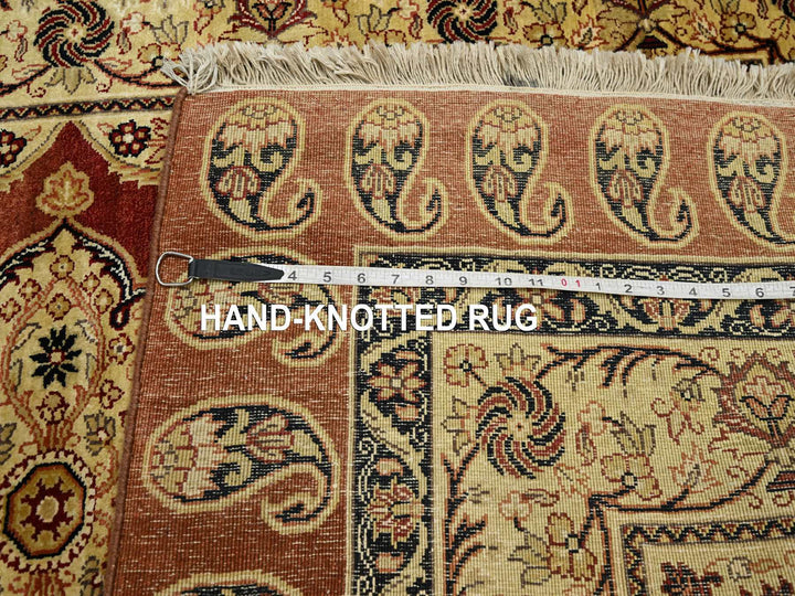 4'0" x 6'0" New Hand Knotted Red Silk Rectangle Oriental Rug - MOA10275648