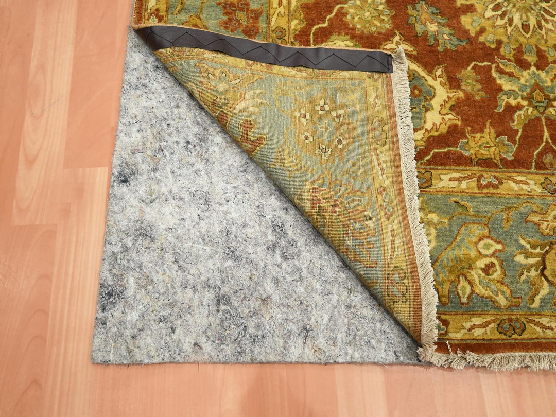 4'8" x 6'4" New Hand Knotted Red Wool Rectangle Oriental Rug - MOA10275650