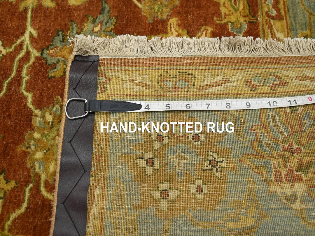 4'8" x 6'4" New Hand Knotted Red Wool Rectangle Oriental Rug - MOA10275650