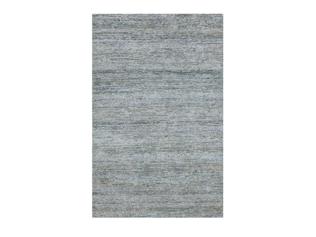 3'10" x 6'1" New Hand Knotted Grey Silk Rectangle Oriental Rug - MOA10275654