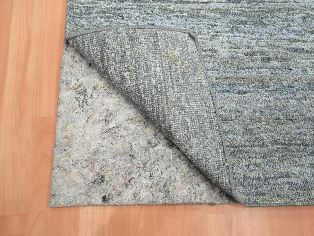 3'10" x 6'1" New Hand Knotted Grey Silk Rectangle Oriental Rug - MOA10275654