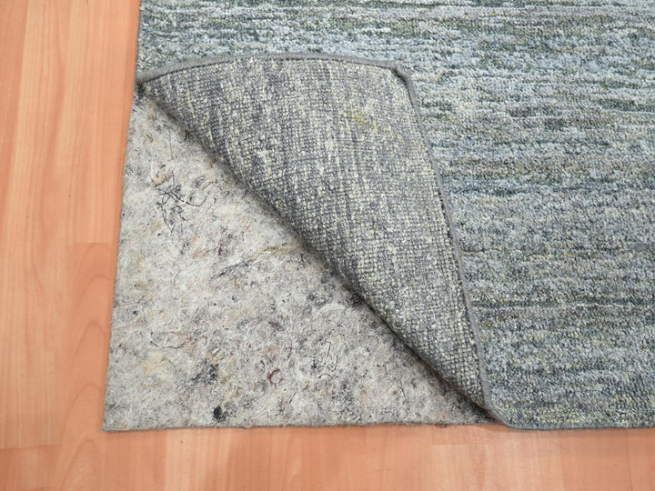3'10" x 6'1" New Hand Knotted Grey Silk Rectangle Oriental Rug - MOA10275654