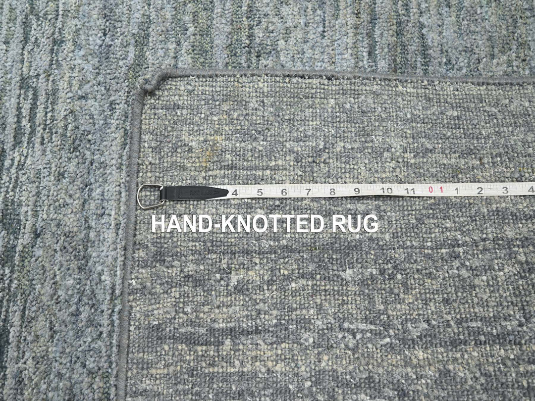 3'10" x 6'1" New Hand Knotted Grey Silk Rectangle Oriental Rug - MOA10275654