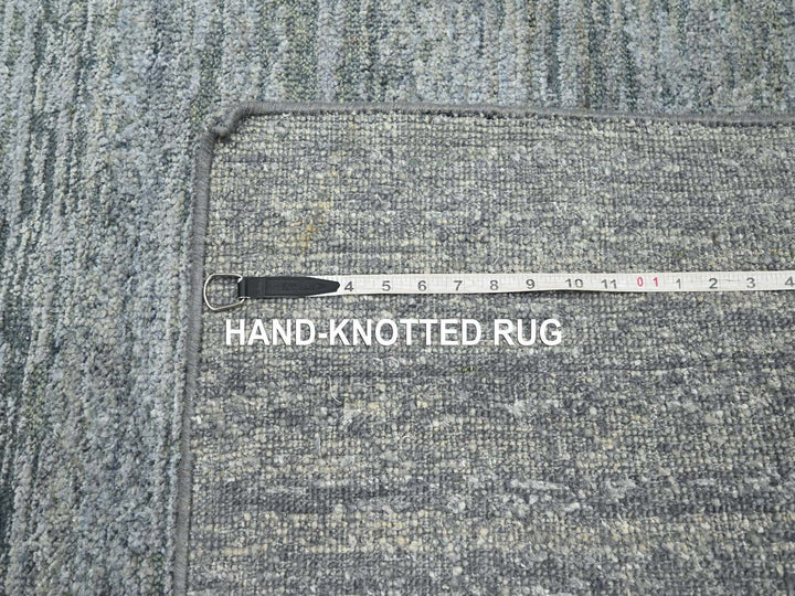 3'10" x 6'1" New Hand Knotted Grey Silk Rectangle Oriental Rug - MOA10275654