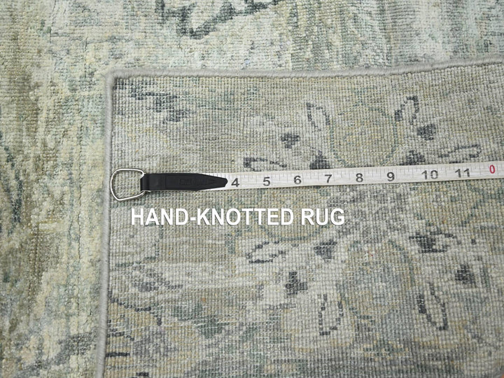 2'0" x 3'2" New Hand Knotted Grey Wool & Silk Rectangle Oriental Rug - MOA10275659