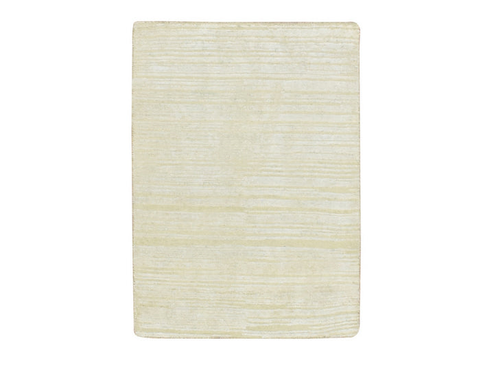 2'0" x 3'0" New Hand Knotted Ivory Wool & Silk Rectangle Oriental Rug - MOA10275661