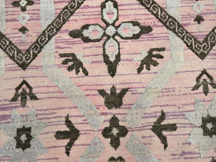 10'0" x 14'2" New Hand Knotted Purple Wool & Silk Rectangle Oriental Rug - MOA10275676