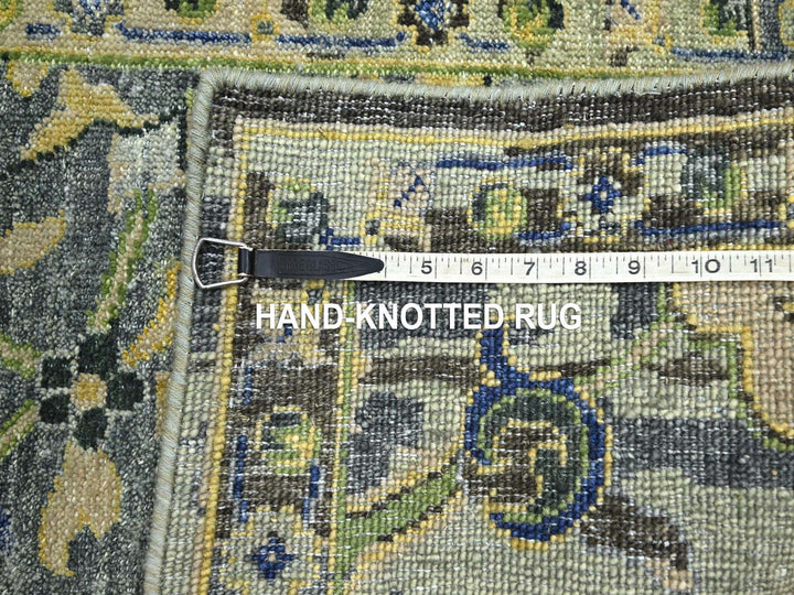 2'1" x 3'6" New Hand Knotted Green Wool Rectangle Oriental Rug - MOA10275689